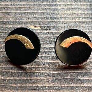 14K Black Onyx  Earrings